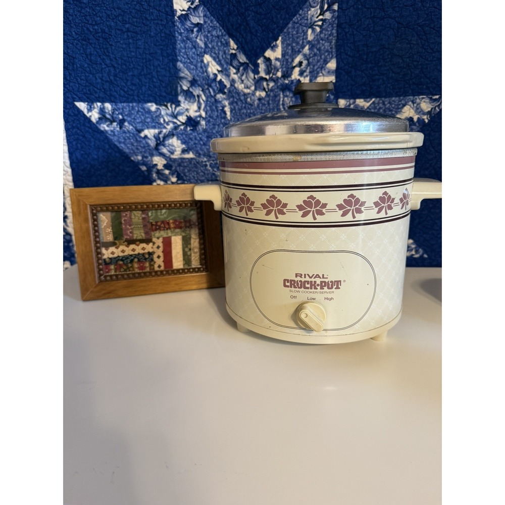 Rival Crock Pot 3150/2 Slow Cooker Removable Server Glass Lid Vintage 3.5 Qt